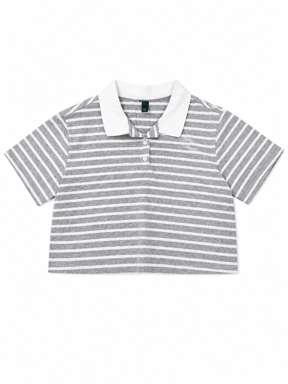 wild fable Gray & White Striped Polo Top